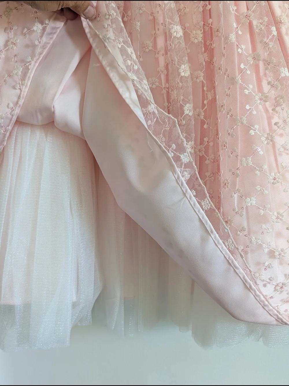 American Princess Light Pink Lace Bow Formal Dress for Girls